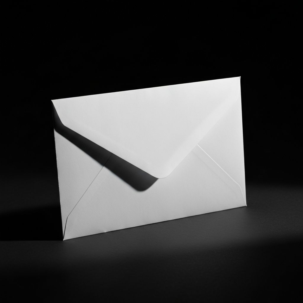 Letter envelope for contact